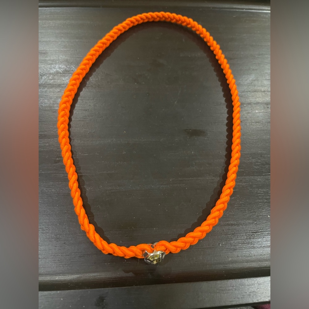 EUC Henri Bendel Vibrant Orange Braided Headband